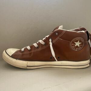Converse Chuck Taylor All Star Leather Mid Top Shoe Sneakers Mens Sz 12 Brown